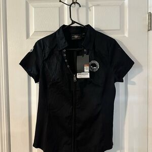 Harley-Davidson Black Zippered Shirt